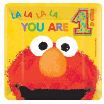Elmo's 1st B'day 17.5cm Plates - Pack of 18