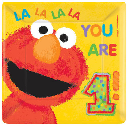 Elmo's 1st B'day 10" Plates - Pack of 18