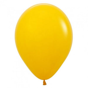11 Inch Round Honey Yellow / Goldenrod Sempertex Plain Latex Balloons UNINFLATED