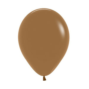 5 Inch Round Fashion Mocha Brown Pack of 100 Sempertex Plain Latex Balloons UNINFLATED