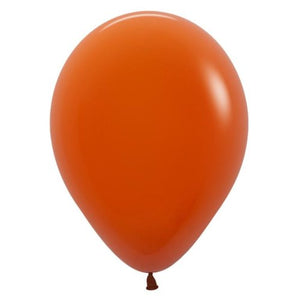 5 Inch Round Sunset Orange Pack of 100 Sempertex Plain Latex Balloons UNINFLATED