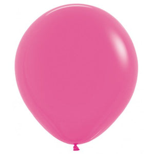 46 CM Round Fashion Fuchsia Sempertex Plain Latex Balloon UNINFLATED