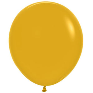 46 CM Round Fashion Mustard Sempertex Plain Latex Balloon UNINFLATED