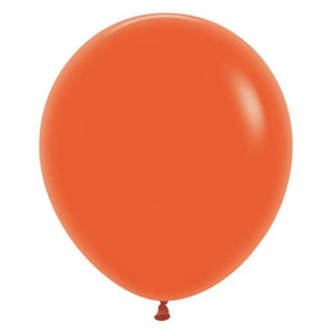 46 CM Round Fashion Orange Sempertex Plain Latex Balloon UNINFLATED