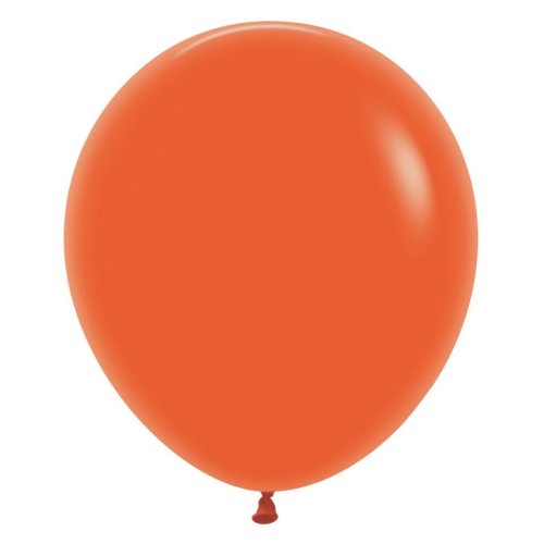 46 CM Round Fashion Orange Sempertex Plain Latex Balloon UNINFLATED