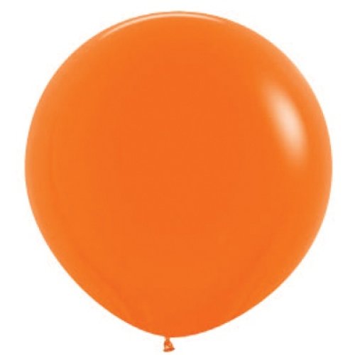 3ft Round Orange Sempertex Plain Latex Balloon UNINFLATED