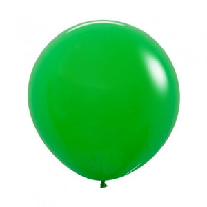24 Inch (60 CM) Round Fashion Shamrock Green Sempertex Plain Latex Balloon UNINFLATED