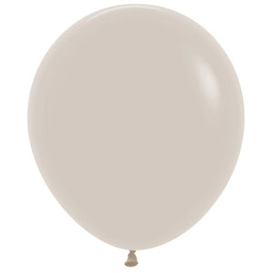 46 CM Round Fashion White Sand Sempertex Plain Latex Balloon UNINFLATED