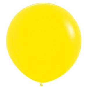 3ft Round Yellow Sempertex Plain Latex Balloon UNINFLATED