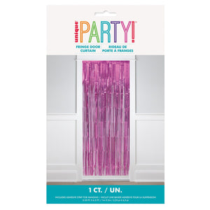 Fringe Door Curtain Pastel Pink