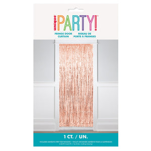 Fringe Door Curtain Rose Gold