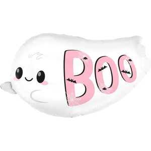 86cm Chubby Boo Ghost SuperShape Foil Balloon UNINFLATED