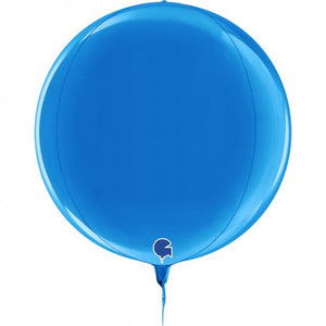 Globe 4D Blue Foil Orbz Balloon UNINFLATED