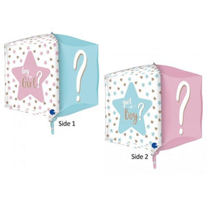 Globe 4D Gender Reveal Foil Orbz Balloon UNINFLATED