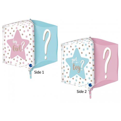 Globe 4D Gender Reveal Foil Orbz Balloon UNINFLATED