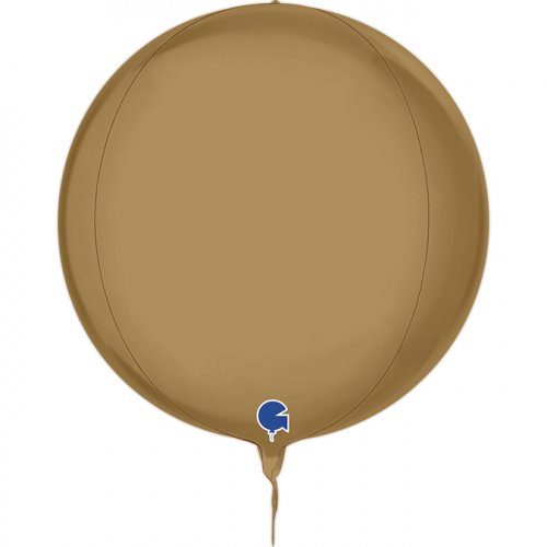 Globe 4D Platinum Champagne Foil Orbz Balloon UNINFLATED