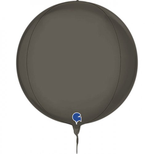 Globe 4D Platinum Grey Foil Orbz Balloon UNINFLATED