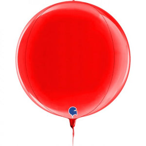 Globe 4D Red Foil Orbz Balloon UNINFLATED