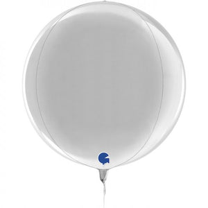 Globe 4D Silver Foil Orbz Balloon UNINFLATED