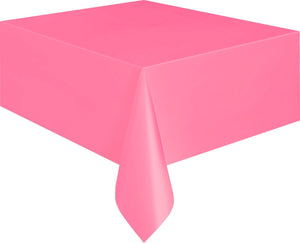 Hot Pink Plastic Rectangle Tablecover