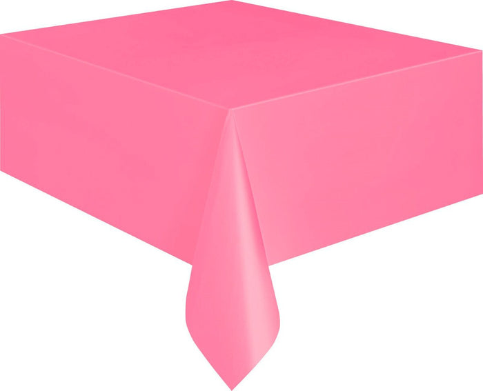 Hot Pink Plastic Rectangle Tablecover