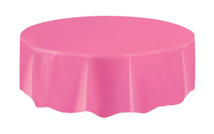 Hot Pink Plastic Round Tablecover