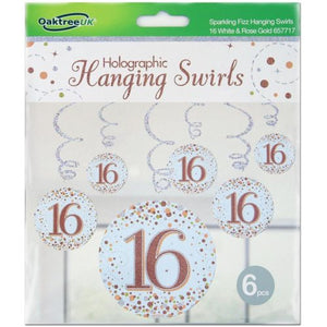 Hanging Swirl Sparkling Fizz #16 Rose Gold