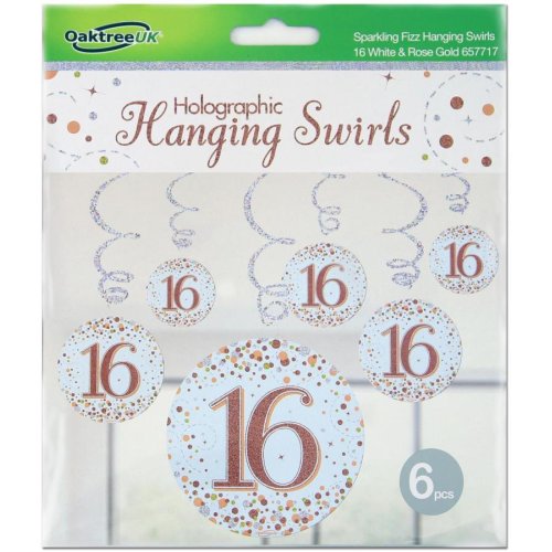 Hanging Swirl Sparkling Fizz #16 Rose Gold