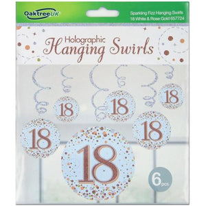Hanging Swirl Sparkling Fizz #18 Rose Gold