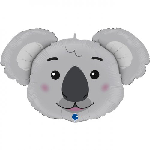 37" Koala Head SuperShape Foil Balloon UNINFLATED