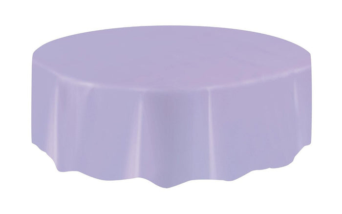 Lavender Plastic Round Tablecover
