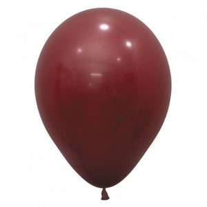11 Inch Round Maroon Sempertex Plain Latex Balloons UNINFLATED