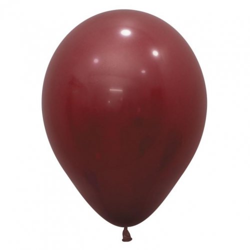 11 Inch Round Maroon Sempertex Plain Latex Balloons UNINFLATED