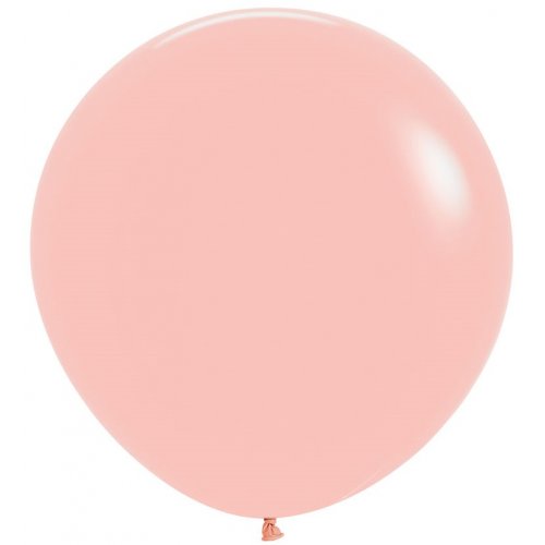 24 Inch (60 CM) Round Matte Pastel Melon Sempertex Plain Latex Balloon UNINFLATED