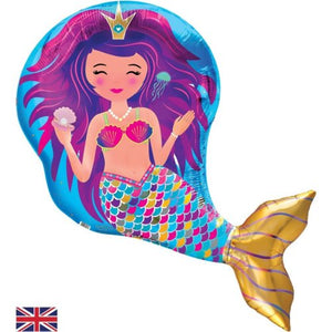 Lovely Mermaid SuperShape Foil Balloon UNINFLATED