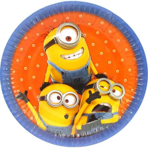 Minions Round Lunch Plates - Pack of 8