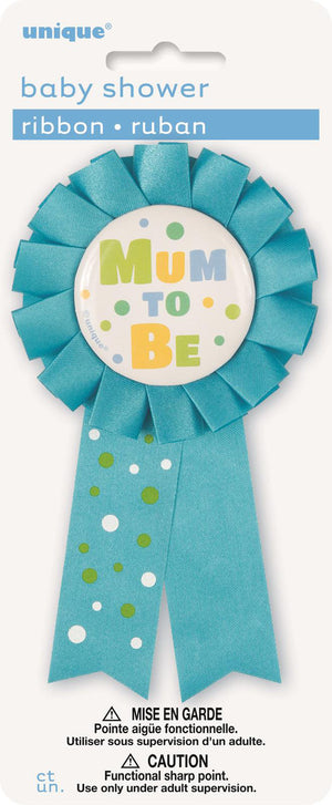 Mum To Be Award Ribbon Blue
