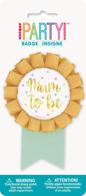 Mum To Be Foil Stamped Award Ribbon - Gold