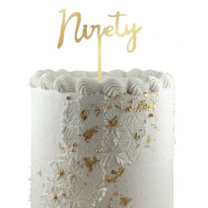 Ninety Gold Acrylic Cake Topper