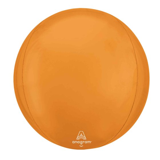 Vibrant Orange Foil Orbz Balloon UNINFLATED