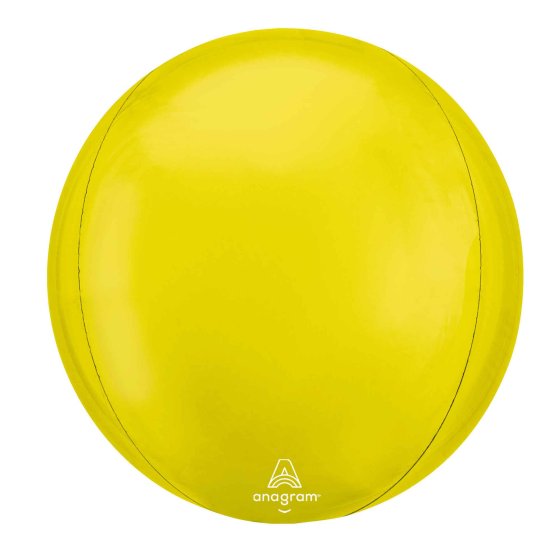 Yellow Foil Orbz Balloon UNINFLATED