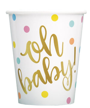 Baby Shower Oh Baby Cups - Pack of 8
