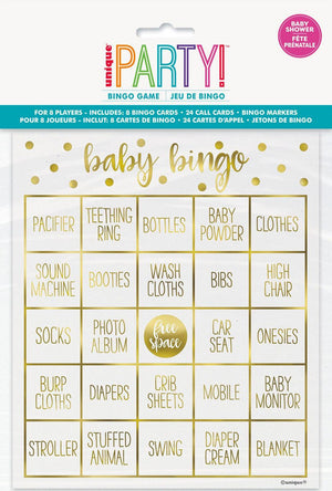 Oh Baby Foil Stamped Bingo Kit For 8