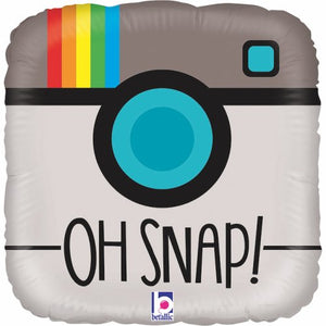 Oh Snap ! 18Inch Square Foil Balloon UNINFLATED