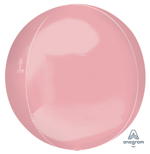 Pastel Pink Foil Orbz Balloon UNINFLATED