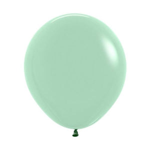 46 CM Round Pastel Green Tea Sempertex Plain Latex Balloon UNINFLATED