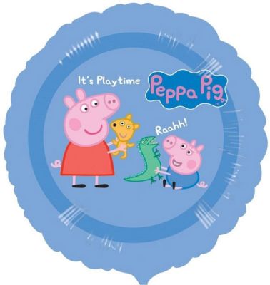 45cm Peppa Pig Round Foil Balloon UNINFLATED