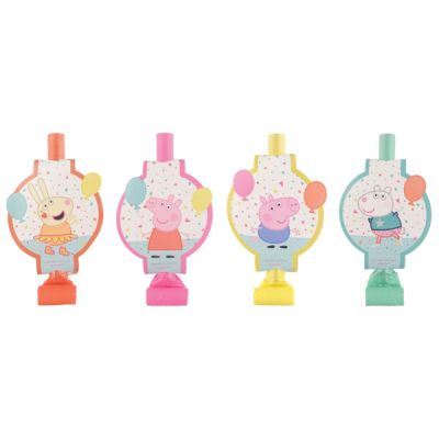 Peppa Pig Confetti Party Blowouts - Pack of 8