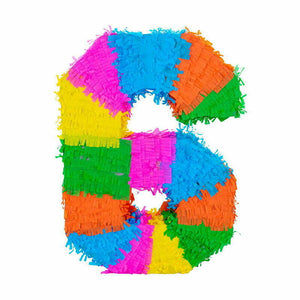Number 6 Pinata Multicoloured