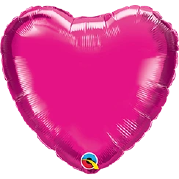36" Heart Magenta Qualatex Plain Latex Balloons UNINFLATED